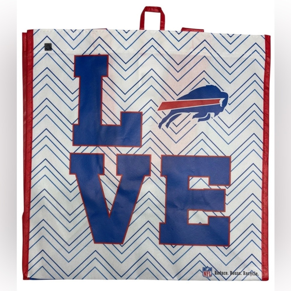 Buffalo Bills Reusable Tote NFL LOVE Logo Grocery Tote Shopping Bag (1)